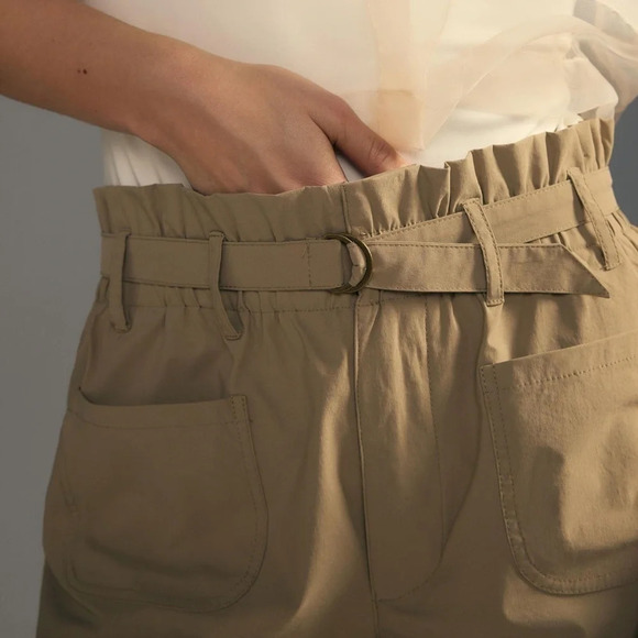 NWT Anthropologie Avec Filles Olive Paperboy Shorts Large - Picture 3 of 6